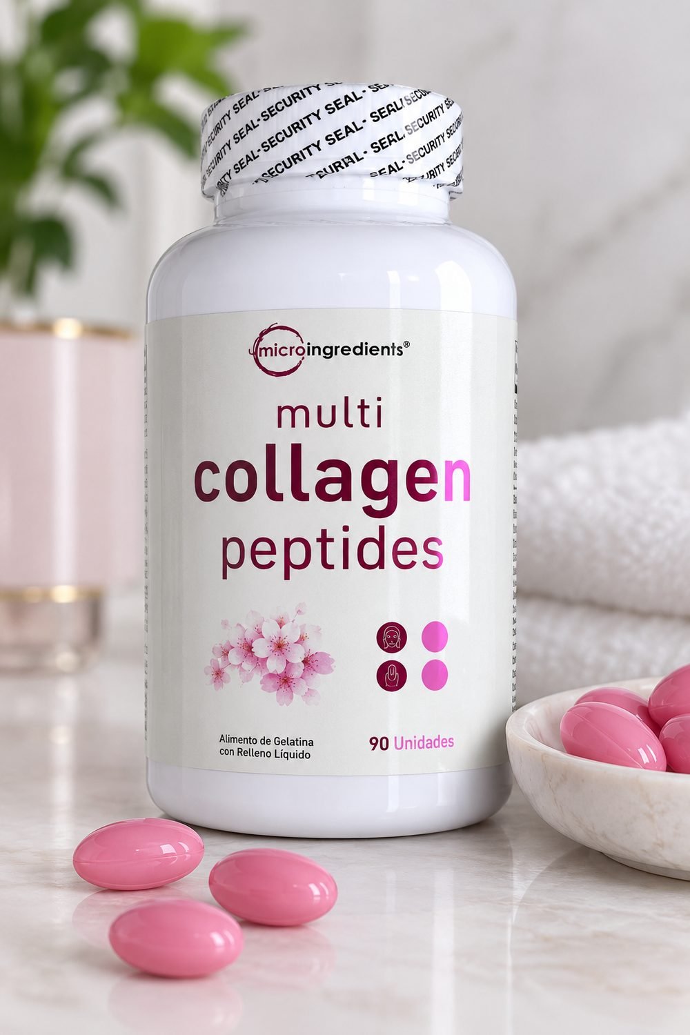 Multi Collagen Peptides Microingredients, frasco 90 unidades